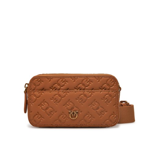 Torebka PINKO Camera Bag Mini PE 25 PLTT 104292 A1YB Brązowy ze sklepu eobuwie.pl w kategorii Listonoszki - zdjęcie 182052254
