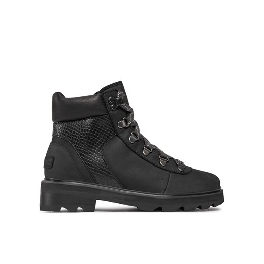 Trapery Sorel Lennox™ Hiker Stkd Wp NL4841-011 Czarny ze sklepu eobuwie.pl w kategorii Workery damskie - zdjęcie 182052414