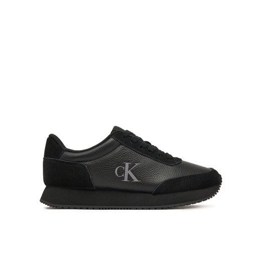 Sneakersy Calvin Klein Jeans Runner Laceup Low Mix Mg YW0YW01798 Czarny ze sklepu eobuwie.pl w kategorii Buty sportowe damskie - zdjęcie 182052482