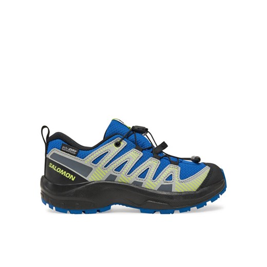 Trekkingi Salomon Xa Pro V8 Waterproof L47729600 Niebieski ze sklepu eobuwie.pl w kategorii Buty trekkingowe dziecięce - zdjęcie 182052583