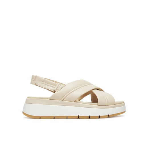 Sandały Clarks Tuscan Cross 26181470 Écru ze sklepu eobuwie.pl w kategorii Sandały damskie - zdjęcie 182052631