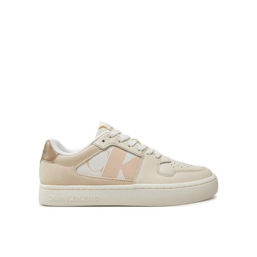 Sneakersy Calvin Klein Jeans Classic Cupsole Low Nbs YW0YW01520 Biały ze sklepu eobuwie.pl w kategorii Buty sportowe damskie - zdjęcie 182052651