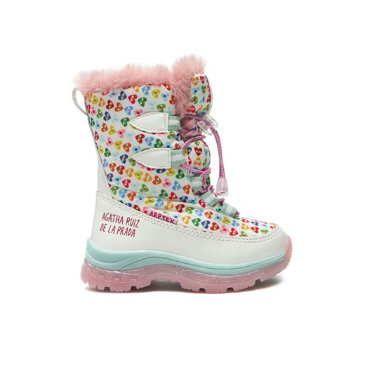 Śniegowce Agatha Ruiz de la Prada 241992-B S Biały ze sklepu eobuwie.pl w kategorii Buty zimowe dziecięce - zdjęcie 182052841