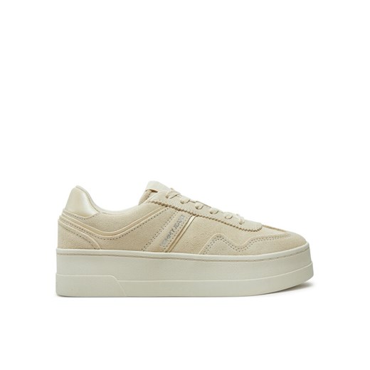 Sneakersy Tommy Jeans The Greenwich Flatform Elevated EN0EN02676 Beżowy ze sklepu eobuwie.pl w kategorii Buty sportowe damskie - zdjęcie 182053332