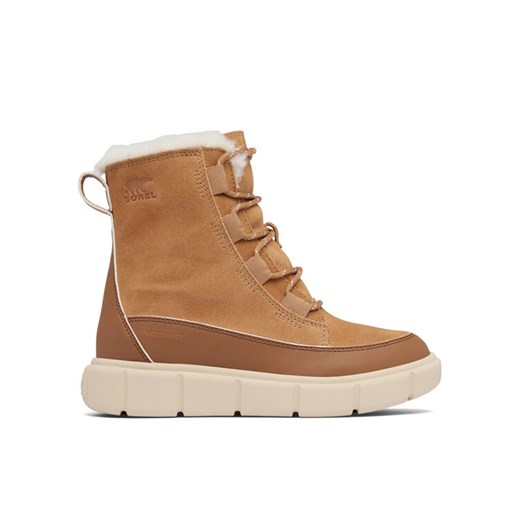 Śniegowce Sorel Youth Explorer III Lace Wp 2088511253 Brązowy ze sklepu eobuwie.pl w kategorii Buty zimowe dziecięce - zdjęcie 182053370