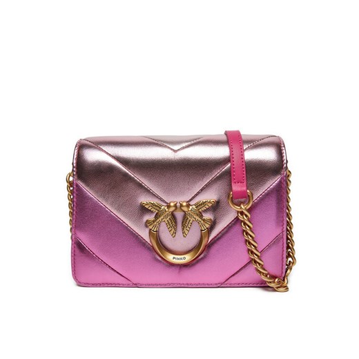 Torebka Pinko Lowe Click Mini 100067 A1YA Różowy ze sklepu eobuwie.pl w kategorii Kopertówki - zdjęcie 182053563