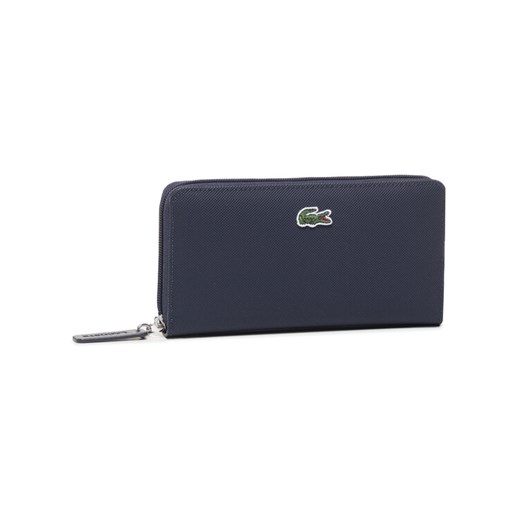 Duży Portfel Damski Lacoste L Zip Wallet NF2900PO Granatowy ze sklepu eobuwie.pl w kategorii Portfele damskie - zdjęcie 182053651