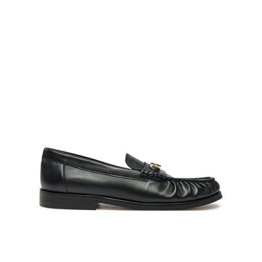 Mokasyny Tommy Hilfiger Soft Leather Horsebit Loafer FW0FW08414 Czarny ze sklepu eobuwie.pl w kategorii Mokasyny damskie - zdjęcie 182053794