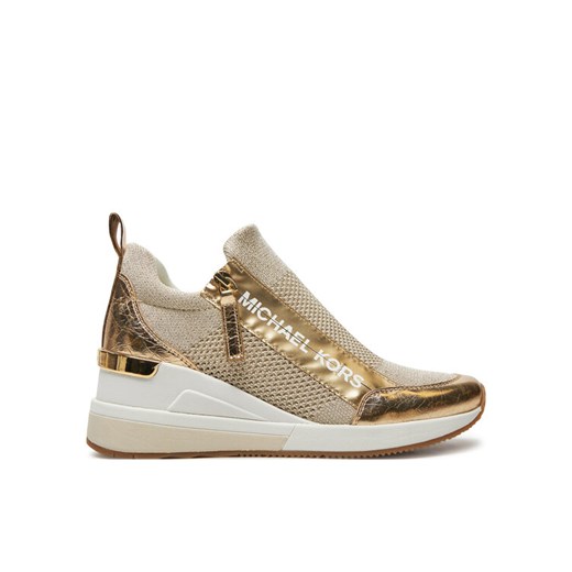 Sneakersy MICHAEL Michael Kors Willis Wedge Trainer 43R5WIFS3D Złoty ze sklepu eobuwie.pl w kategorii Buty sportowe damskie - zdjęcie 182054300