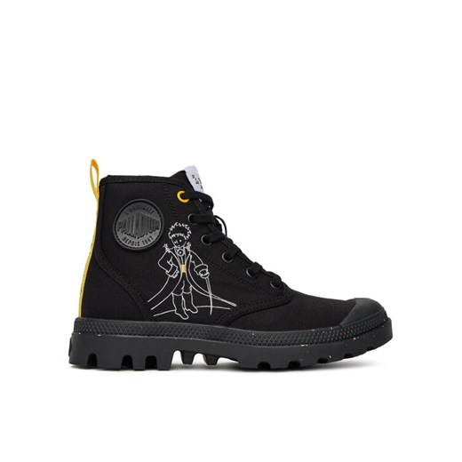Trapery Palladium Pampa-Petit Prince 74449-008-M Czarny ze sklepu eobuwie.pl w kategorii Workery damskie - zdjęcie 182054431