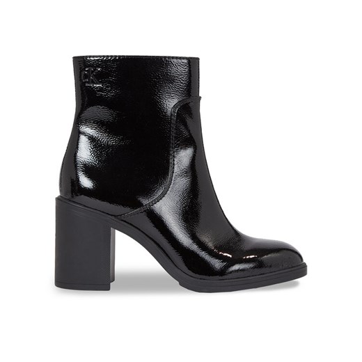Botki Calvin Klein Jeans Mid Block Heel Boot Naplak Wn YW0YW01258 Czarny ze sklepu eobuwie.pl w kategorii Botki - zdjęcie 182054493