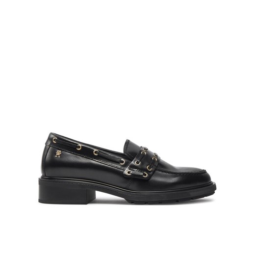 Loafersy Tommy Hilfiger Nautical Eyelets FW0FW08148 Czarny Tommy Hilfiger 37 eobuwie.pl