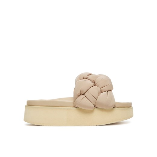 Klapki Inuikii Puffer Braided 70103-177 Beżowy ze sklepu eobuwie.pl w kategorii Klapki damskie - zdjęcie 182054942
