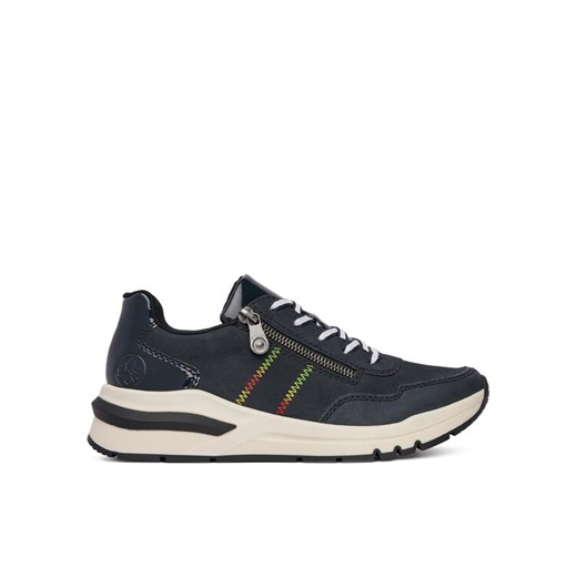Sneakersy Rieker M6601-14 Granatowy ze sklepu eobuwie.pl w kategorii Buty sportowe damskie - zdjęcie 182055252