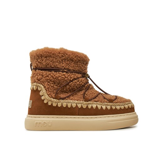 Śniegowce Mou Eskimo Sneaker Bold Scoub Lace FW411012A Brązowy ze sklepu eobuwie.pl w kategorii Śniegowce damskie - zdjęcie 182055371