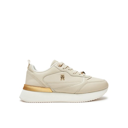 Sneakersy Tommy Hilfiger FW0FW08117 Beżowy ze sklepu eobuwie.pl w kategorii Buty sportowe damskie - zdjęcie 182055672