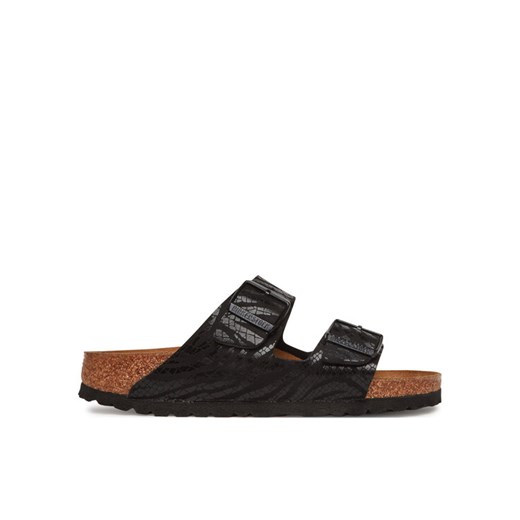 Klapki Birkenstock Arizona zebra 1029560 Czarny ze sklepu eobuwie.pl w kategorii Klapki damskie - zdjęcie 182055681
