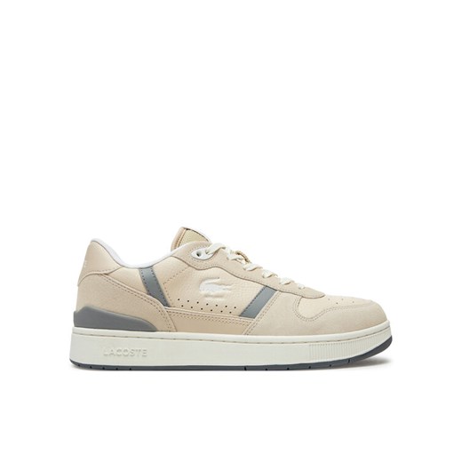 Sneakersy Lacoste T-Clip 7-48SMA0032 Beżowy ze sklepu eobuwie.pl w kategorii Buty sportowe męskie - zdjęcie 182055693