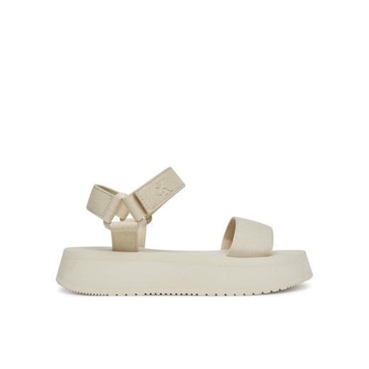 Sandały Calvin Klein Jeans Sandal Velcro Webbing Mg YW0YW01693 Écru 40 eobuwie.pl