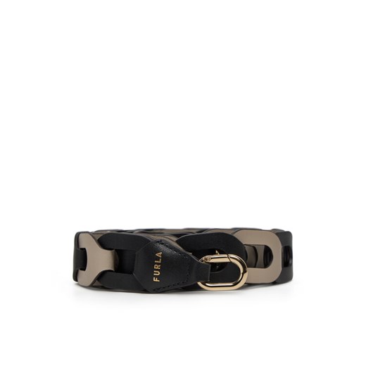 Pasek Damski Furla WK00297 BX3175 TON00 Czarny ze sklepu eobuwie.pl w kategorii Paski damskie - zdjęcie 182055754