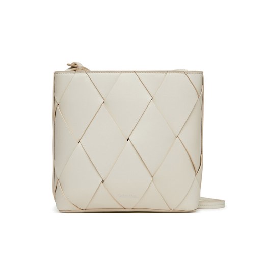 Torebka Calvin Klein Ck Woven Square Crossbody K60K612991 Biały ze sklepu eobuwie.pl w kategorii Listonoszki - zdjęcie 182056084