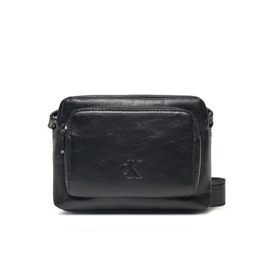 Saszetka Calvin Klein Jeans Tumbled Camera Bag Pu K50K512988 Czarny ze sklepu eobuwie.pl w kategorii Saszetki - zdjęcie 182056542