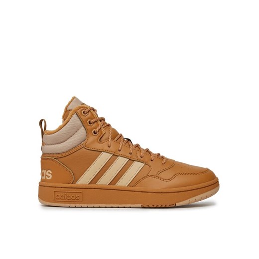 Sneakersy adidas Hoops 3.0 Mid IF2636 Brązowy ze sklepu eobuwie.pl w kategorii Trampki męskie - zdjęcie 182056544