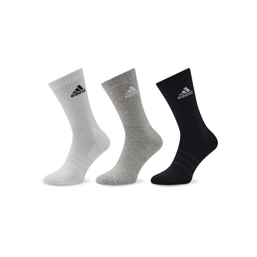 Skarpety wysokie unisex adidas Cushioned Crew Socks 3 Pairs IC1311 Szary ze sklepu eobuwie.pl w kategorii Skarpetki męskie - zdjęcie 182056571
