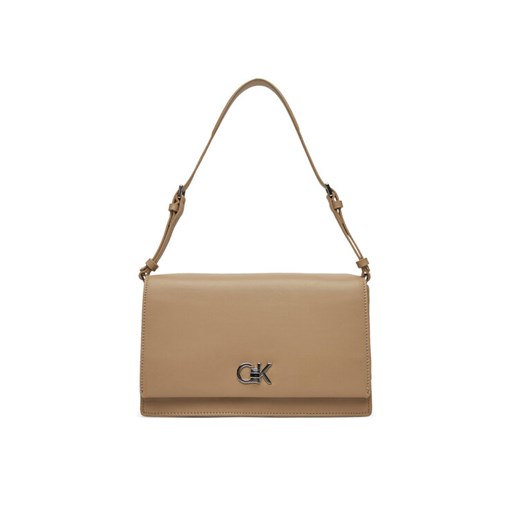 Torebka Calvin Klein Ck Elongated Shoulder Bag K60K612807 Beżowy ze sklepu eobuwie.pl w kategorii Torebki damskie - zdjęcie 182056741