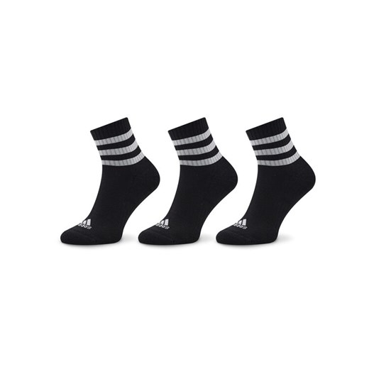 Skarpety Niskie Unisex adidas 3-Stripes Cushioned Sportswear Mid-Cut Socks 3 Pairs IC1317 Czarny ze sklepu eobuwie.pl w kategorii Skarpetki męskie - zdjęcie 182056920