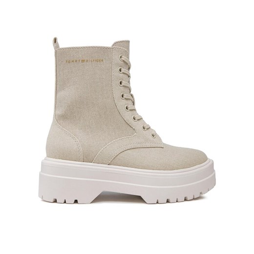 Trapery Tommy Hilfiger Feminine Essential Canvas FW0FW07357 Beżowy ze sklepu eobuwie.pl w kategorii Buty zimowe męskie - zdjęcie 182057094