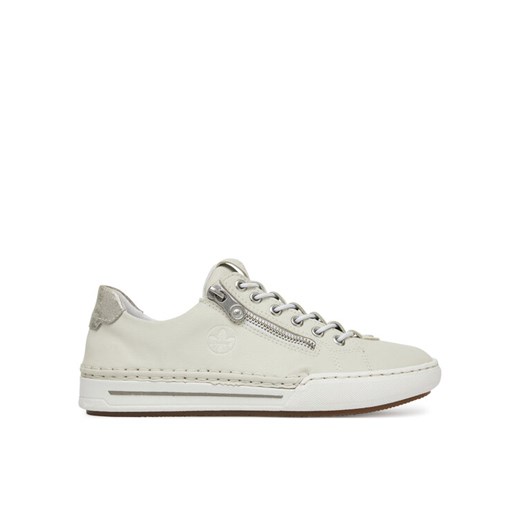 Sneakersy Rieker L7250-80 Écru ze sklepu eobuwie.pl w kategorii Buty sportowe damskie - zdjęcie 182057192