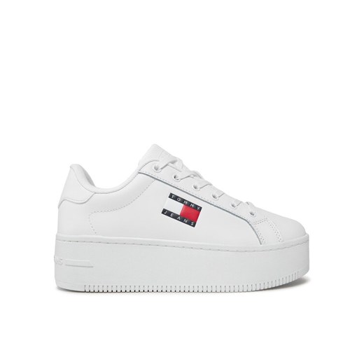 Sneakersy Tommy Jeans Tjw Flatform Ess EN0EN02518 Biały ze sklepu eobuwie.pl w kategorii Buty sportowe damskie - zdjęcie 182057483