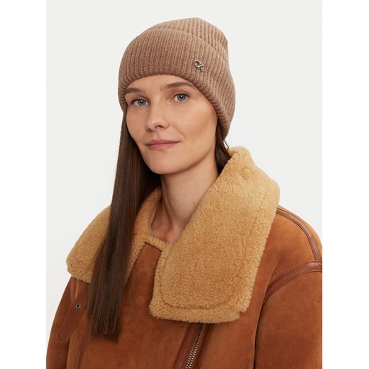 Czapka Calvin Klein Chunky K60K612873 Beżowy ze sklepu eobuwie.pl w kategorii Czapki zimowe damskie - zdjęcie 182057793