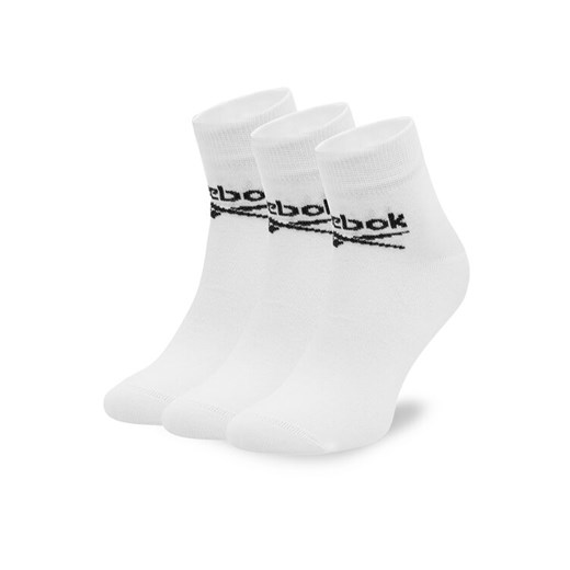 Zestaw 3 par wysokich skarpet unisex Reebok R0429-SS24 (3-pack) Biały ze sklepu eobuwie.pl w kategorii Skarpetki męskie - zdjęcie 182057920