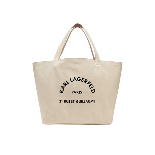 Torebka KARL LAGERFELD A1W50006 Beżowy ze sklepu eobuwie.pl w kategorii Torby Shopper bag - zdjęcie 182058283