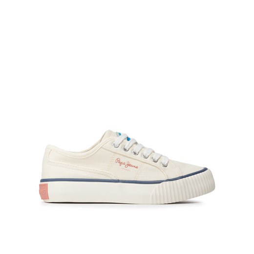 Tenisówki Pepe Jeans Ottis Platform Girl Biały ze sklepu eobuwie.pl w kategorii Trampki dziecięce - zdjęcie 182058292