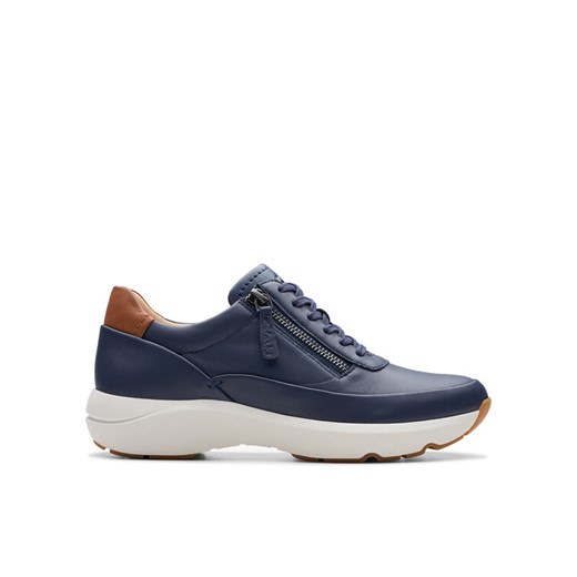 Sneakersy Clarks Tivoli Zip 26176649 Granatowy ze sklepu eobuwie.pl w kategorii Buty sportowe damskie - zdjęcie 182058310