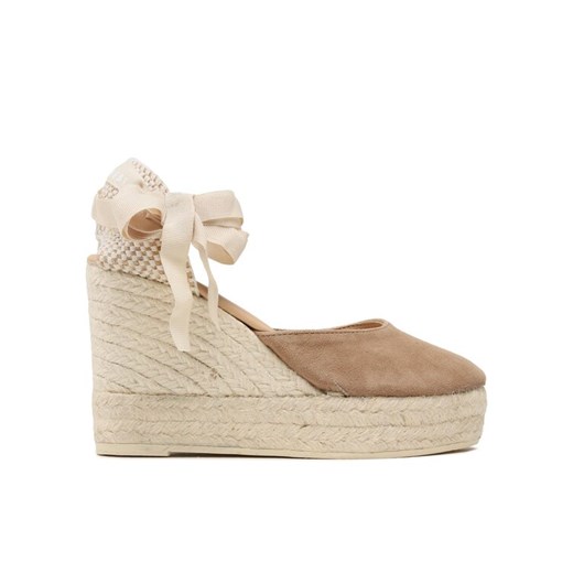 Espadryle Manebi Wedge Espadrilles W 1.9 WV Brązowy ze sklepu eobuwie.pl w kategorii Espadryle damskie - zdjęcie 182058342