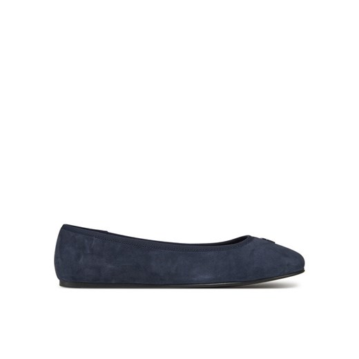 Baleriny Tommy Hilfiger Th Hardware Suede Ballerina FW0FW08655 Granatowy ze sklepu eobuwie.pl w kategorii Balerinki - zdjęcie 182058450