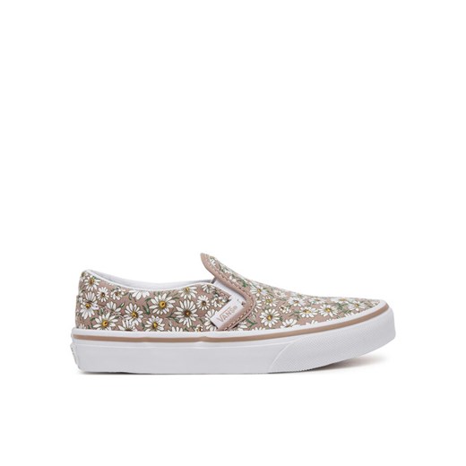 Tenisówki Vans Classic Slip-On VN000D0JBF21 Beżowy ze sklepu eobuwie.pl w kategorii Trampki dziecięce - zdjęcie 182058782