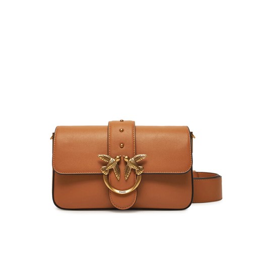 Torebka PINKO Love One Mini Slouchy Fl PE 25 PLTT 104340 A0QO Brązowy ze sklepu eobuwie.pl w kategorii Torebki damskie - zdjęcie 182058924