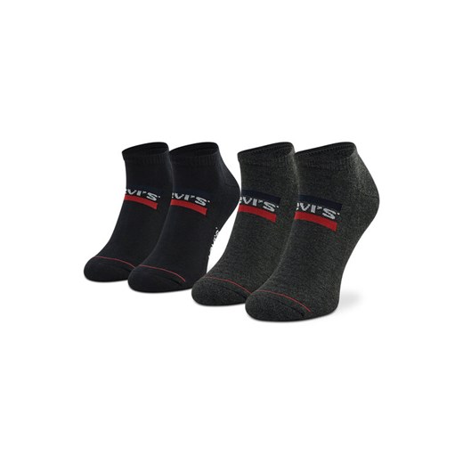 Zestaw 2 par niskich skarpet unisex Levi's® 701219507 Czarny ze sklepu eobuwie.pl w kategorii Skarpetki damskie - zdjęcie 182058993