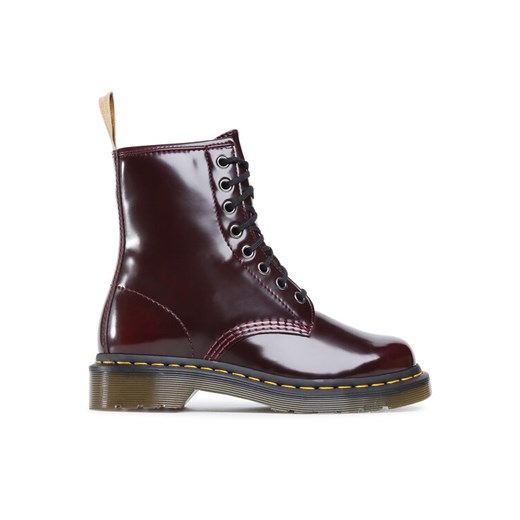 Glany Dr. Martens Vegan 1460 23756600 Bordowy ze sklepu eobuwie.pl w kategorii Workery damskie - zdjęcie 182059394