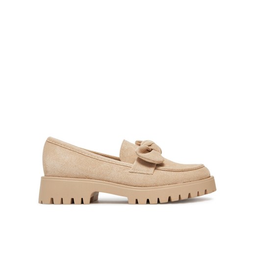 Loafersy DeeZee HXG2108-93 Beżowy ze sklepu eobuwie.pl w kategorii Lordsy damskie - zdjęcie 182059433