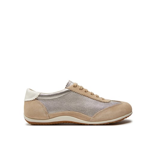 Sneakersy Geox D Vega D4509A 022BV CH62L Beżowy ze sklepu eobuwie.pl w kategorii Półbuty damskie - zdjęcie 182059523