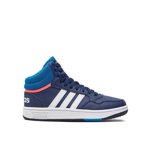 Sneakersy adidas Hoops Mid 3.0 K GW0400 Granatowy ze sklepu eobuwie.pl w kategorii Buty sportowe dziecięce - zdjęcie 182059651