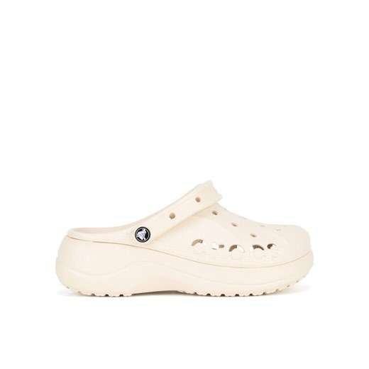 Klapki Crocs BAYA PLATFORM CLOG 208186-11S Beżowy ze sklepu eobuwie.pl w kategorii Klapki damskie - zdjęcie 182060051