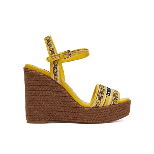 Espadryle Dolce&Gabbana CZ0318 AV804 Żółty ze sklepu eobuwie.pl w kategorii Espadryle damskie - zdjęcie 182060091