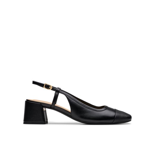 Sandały Clarks Nyta45 Sling 26181320 Czarny ze sklepu eobuwie.pl w kategorii Czółenka - zdjęcie 182060151